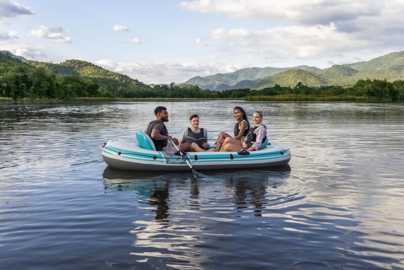 Inflatable 4-seat boat Bestway Adventure Elite X4, 315x165x41,5 cm, 65158