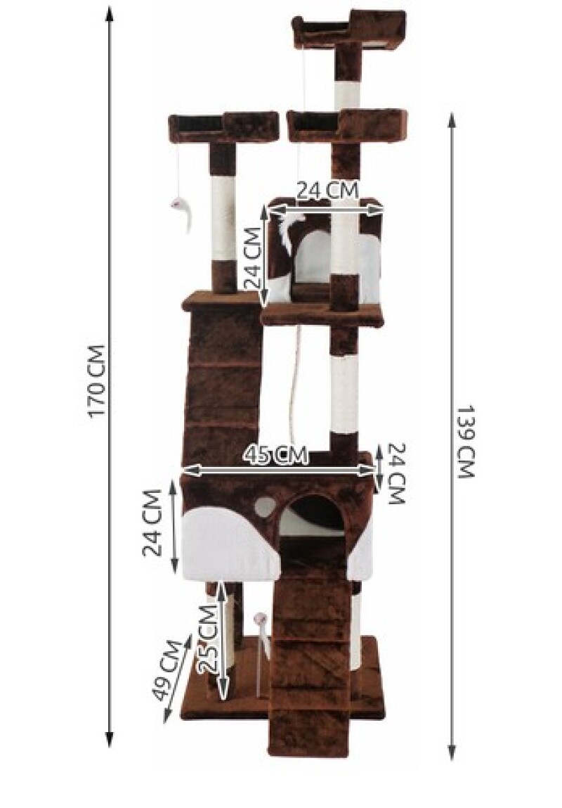 Cat House 170 cm, brown