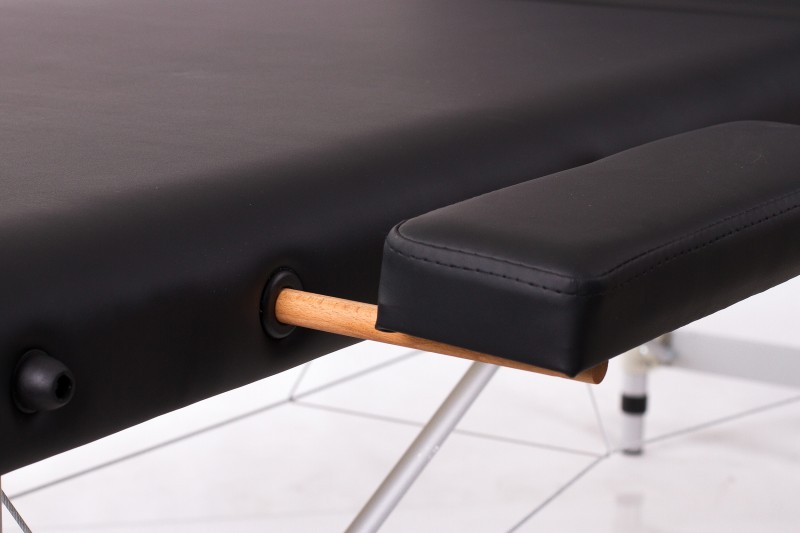 RESTPRO® ALU 3 Black portatīvais masāžas galds (kušete)