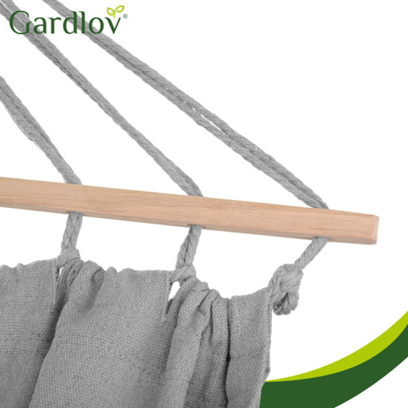 Garden hammock with a frame 200x150 cm, grey
