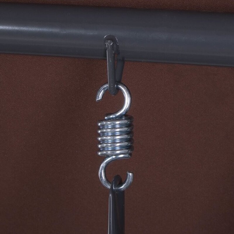 Dārza šūpuļdīvāns 230x120x164 cm, 4-vietīgs, brūns