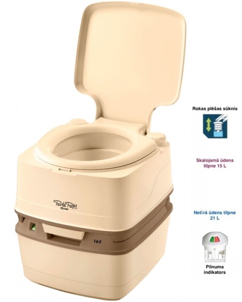 Thetford Porta Potti Qube 165 LUXE biotualete ar indikatoru