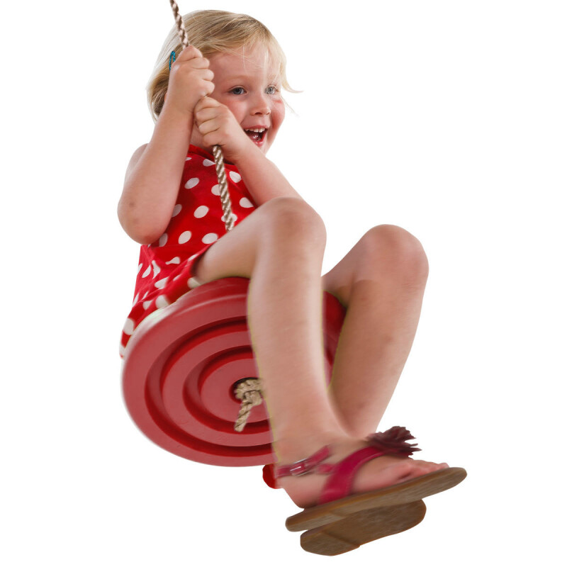 Plastic disc swing Bungee jump Ø28 cm, КВТ, red