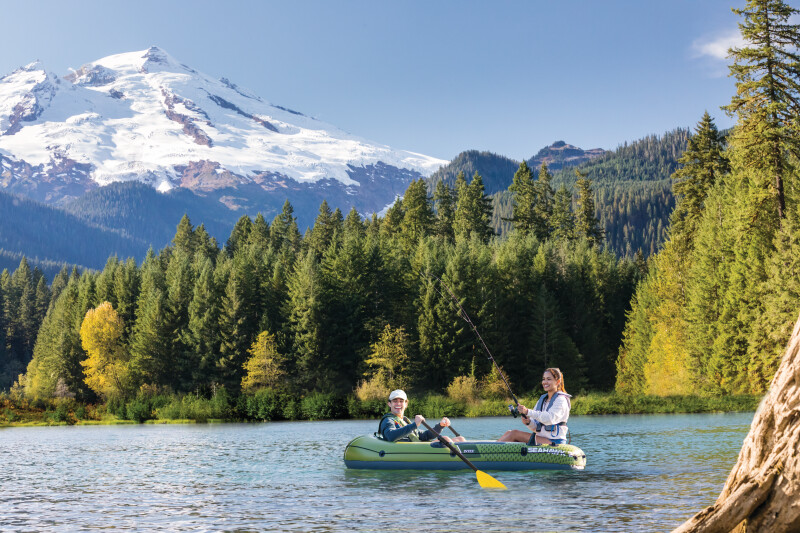 Надувная 2-местная лодка Intex Seahawk 2, 236x114x41 см, 66332