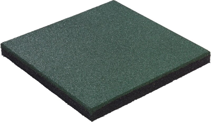 Rubber safety tile KBT 50x50x4,5cm 4 pcs,, green