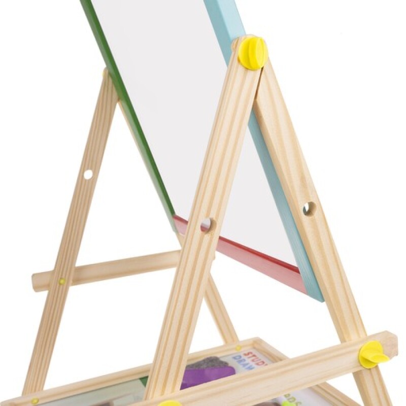 Double-sided wooden board for kids Kruzzel 40x33x65,5 cm