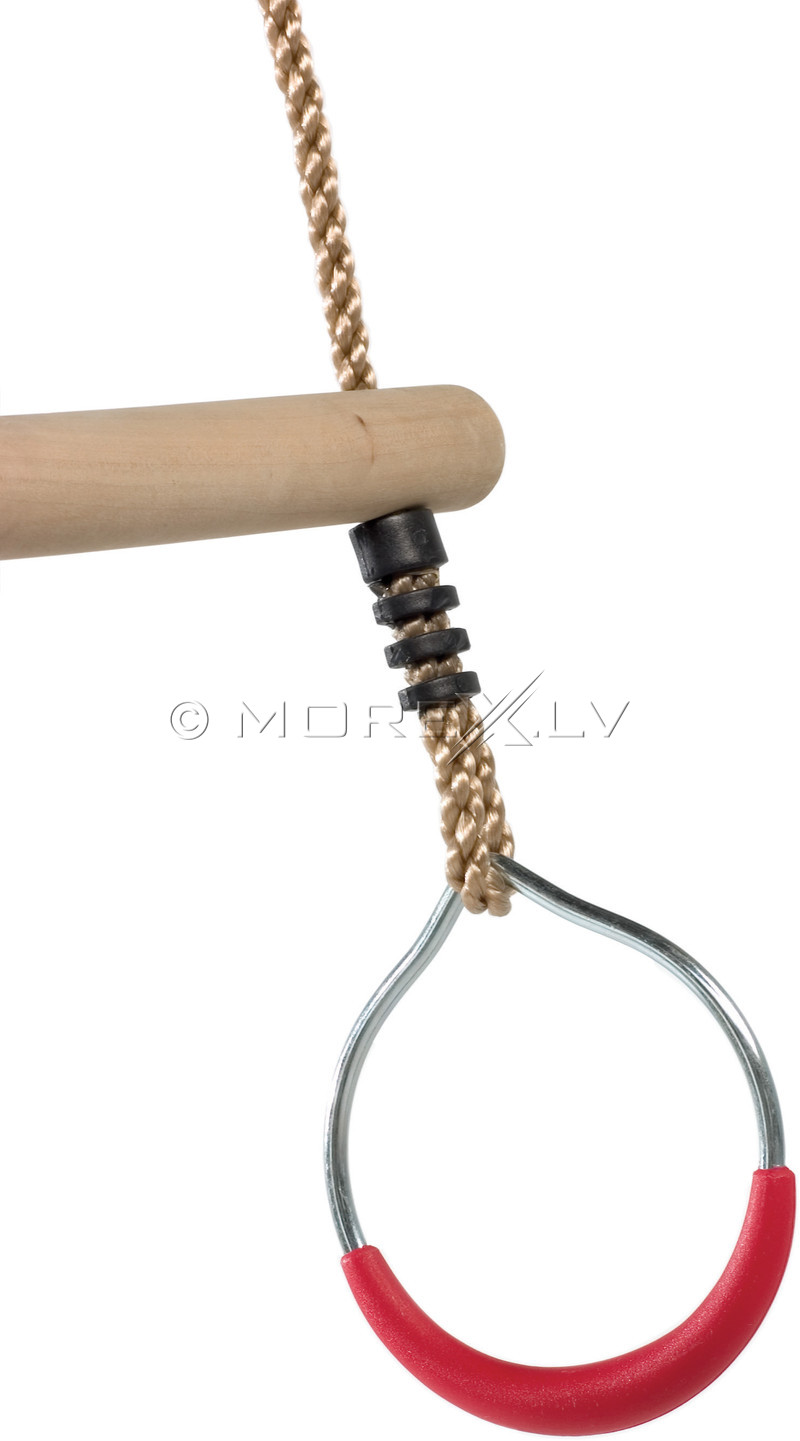 Wooden trapeze with metal rings КВТ, 580/120 mm