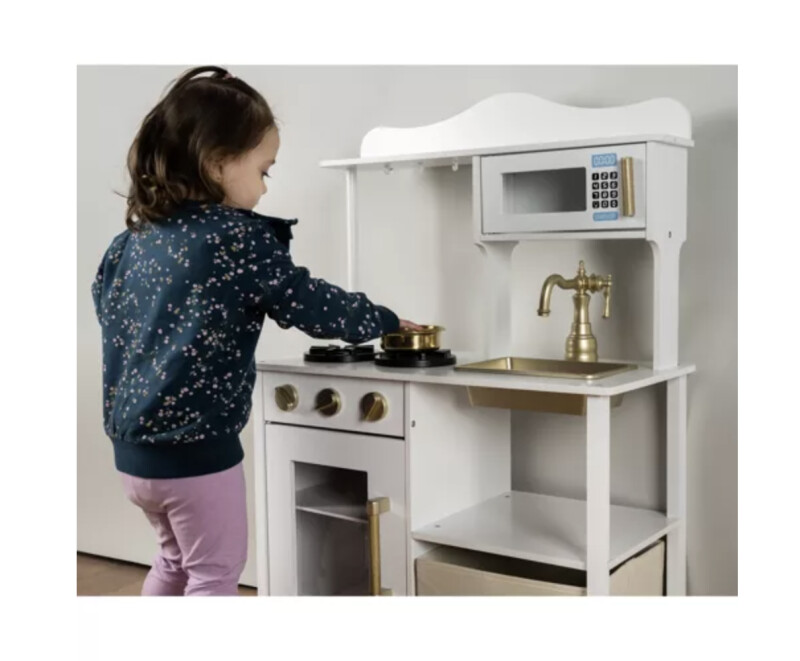 Köök laste jaoks sööginõudega, 87x59.5x29.5cm