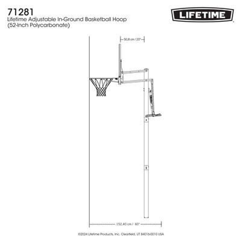 LIFETIME 71281 Basketball set (2.28 - 3.05m) (Power Lift!)