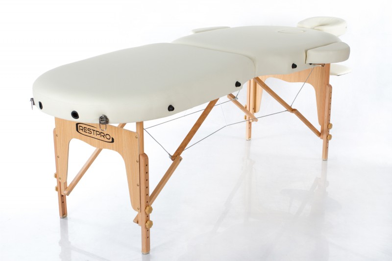 RESTPRO® VIP OVAL 2 Cream Portable Massage Table