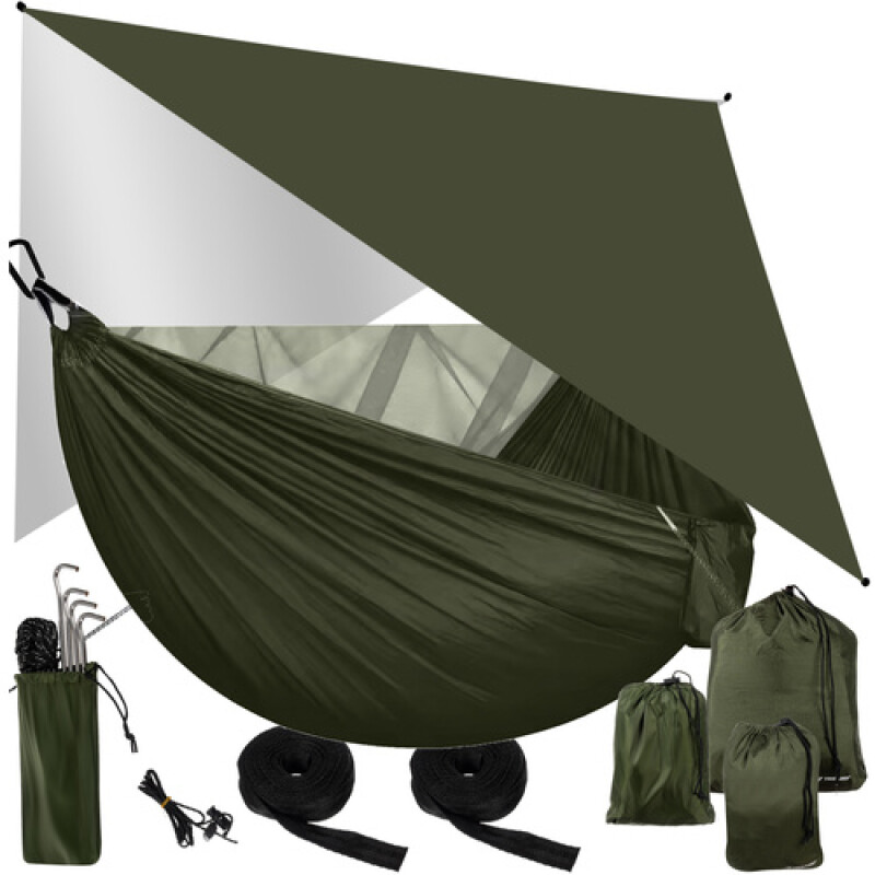 Guļamtīkls-šūpuļtīkls 260x140 cm, khaki