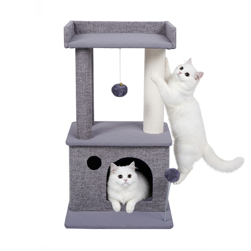 Cat House 75 cm, grey