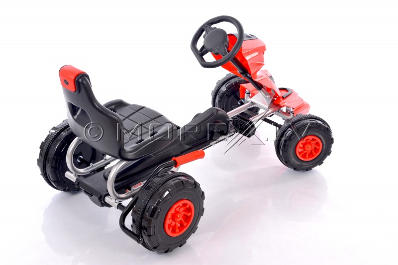 Velokarts (Velomobilis) Go-Kart 1501 sarkans (3-6 gadiem)