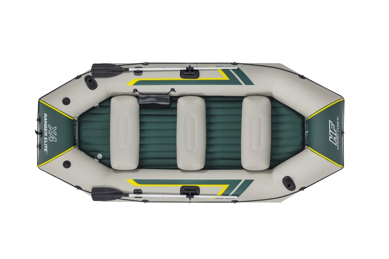 4-vietė pripučiama valtis kietu dugnu Bestway Ranger Elite X4 Raft, 320х148х47 cm, 65157