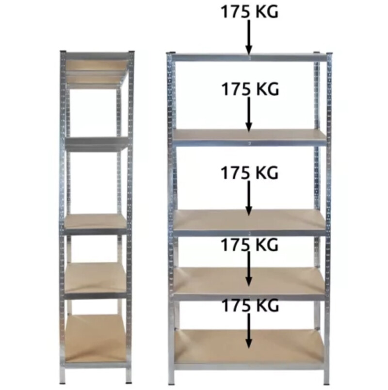 5-уровневый стеллаж 180x90x40 см