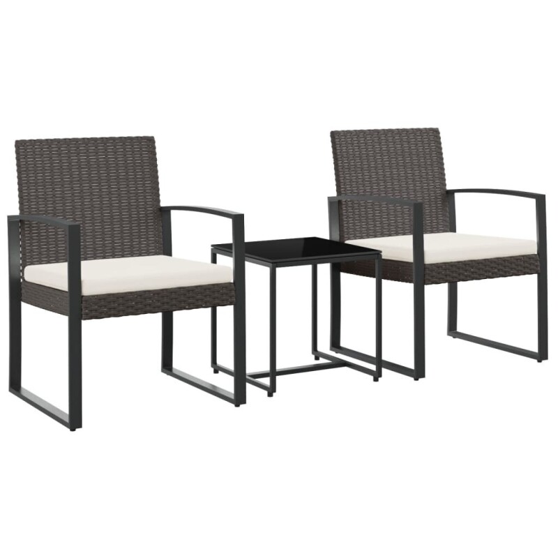 Rattan garden arm chair 57x56x84 cm, charcoal 2 pcs.