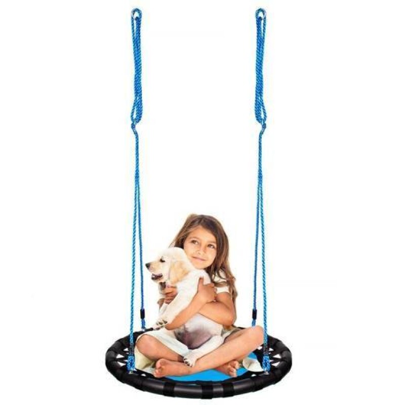 Children's swing Stork nest Ø 80 cm, black-blue