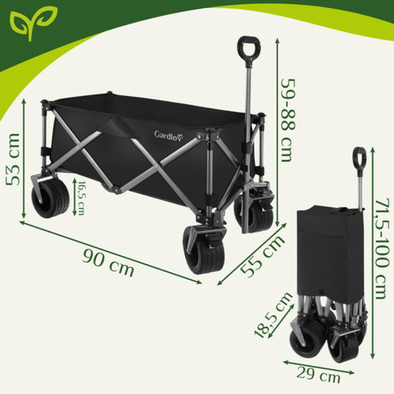 Collapsible Universal Wagon for Garden, Camping and Shopping