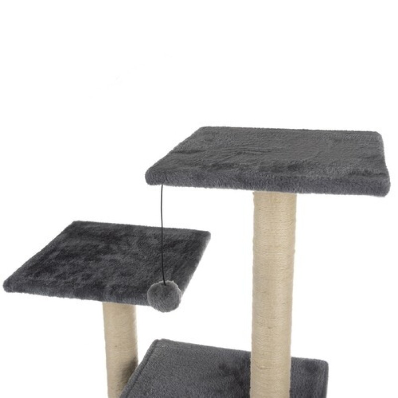Kaķu māja nagu asināmais 74 cm, pelēks