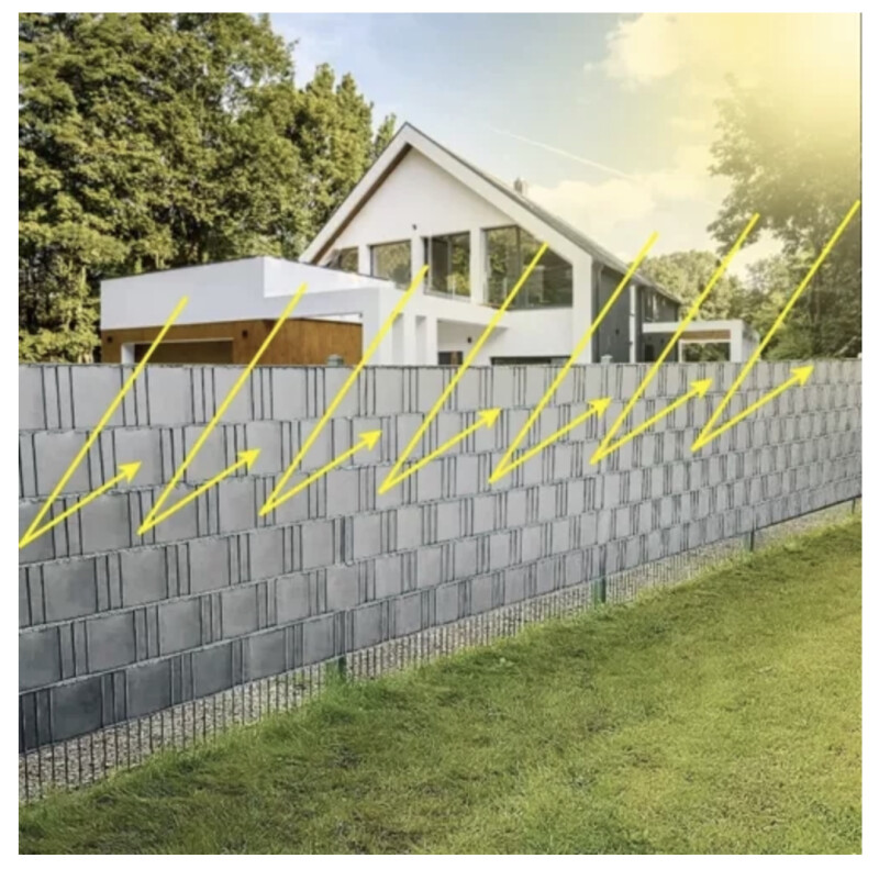 Fencing tape 0,19x35 m 630g/m2, gray