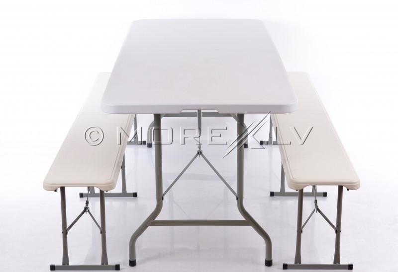 Saliekamais galds 183x76cm + 2 soli