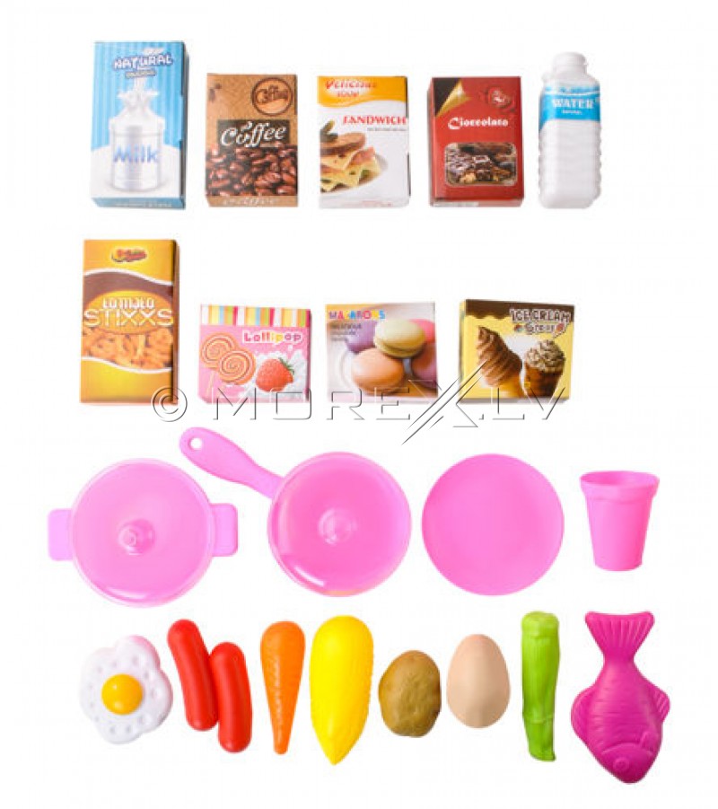 Toy Kitchen Set with Food and Dishes (00007008)