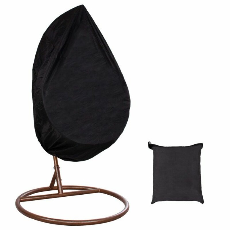Kėdės-sūpynių „Kiaušinis“ dangtis, atsparus vandeniui 115x190cm, juodas