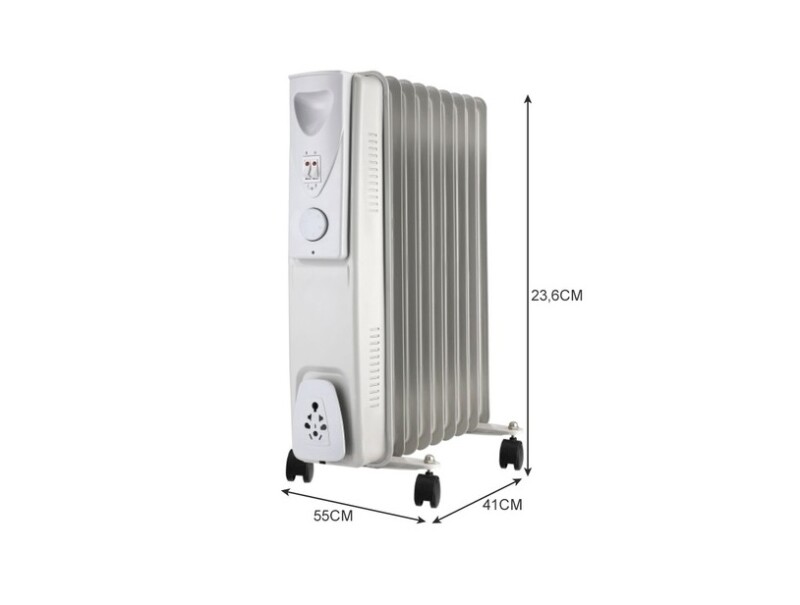 Масляный радиатор 2000W с термостатом, 9 секций