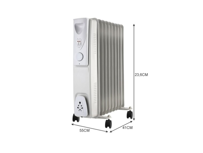 Eļļas radiators 2000W ar termostatu, 9 sekcijas