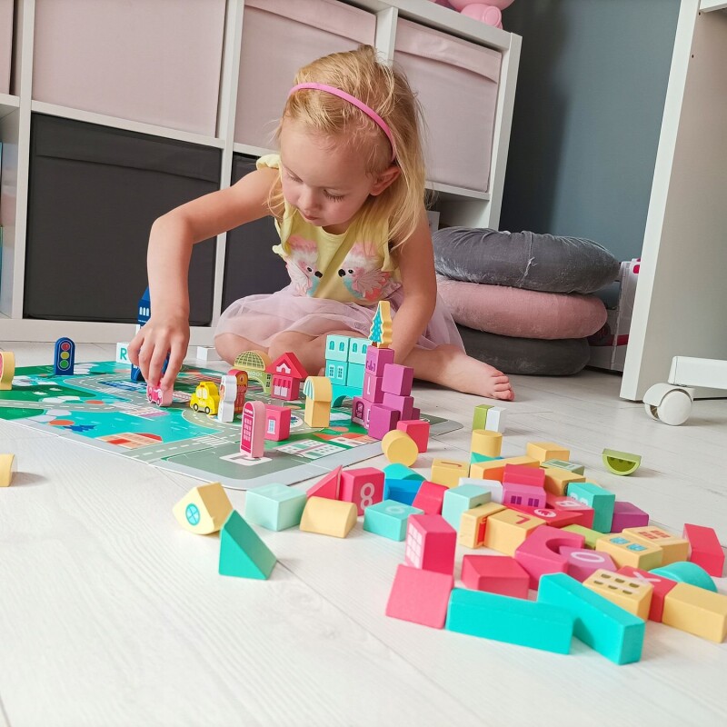 Wooden blocks - city 100 psc.