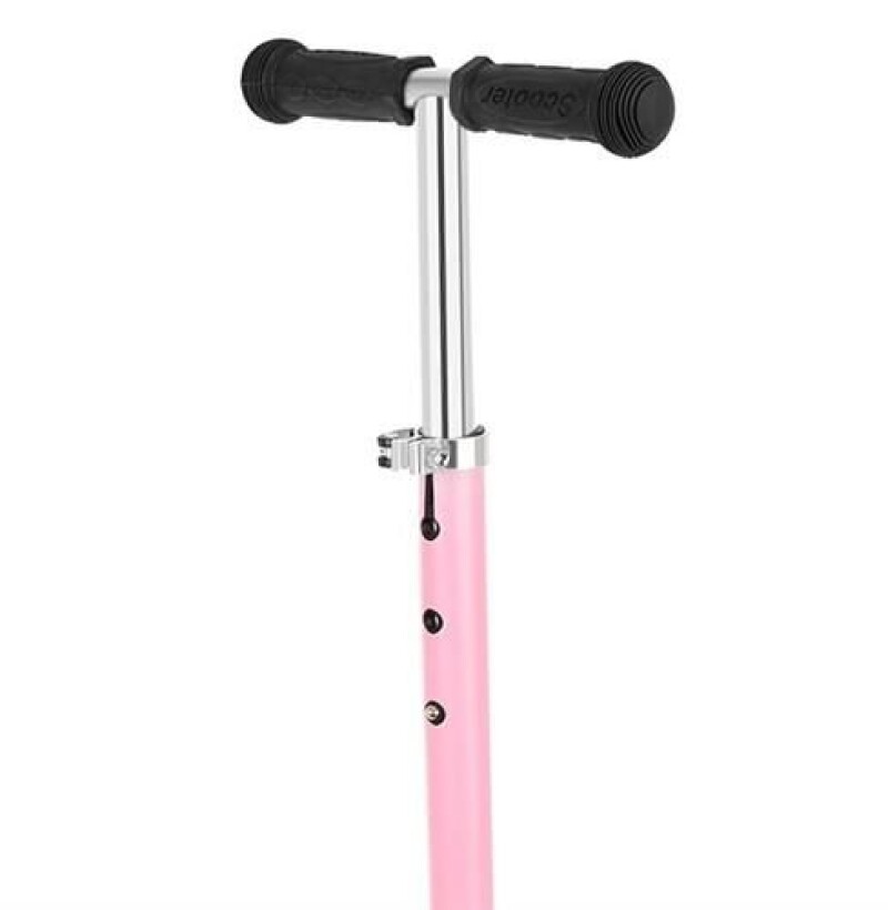 Scooter with two steered front wheels Rapid PU, pink