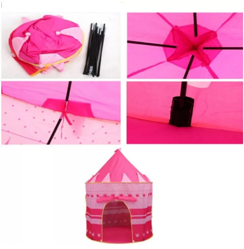 Tent for children – castle / palace, pink 105x105x135 cm