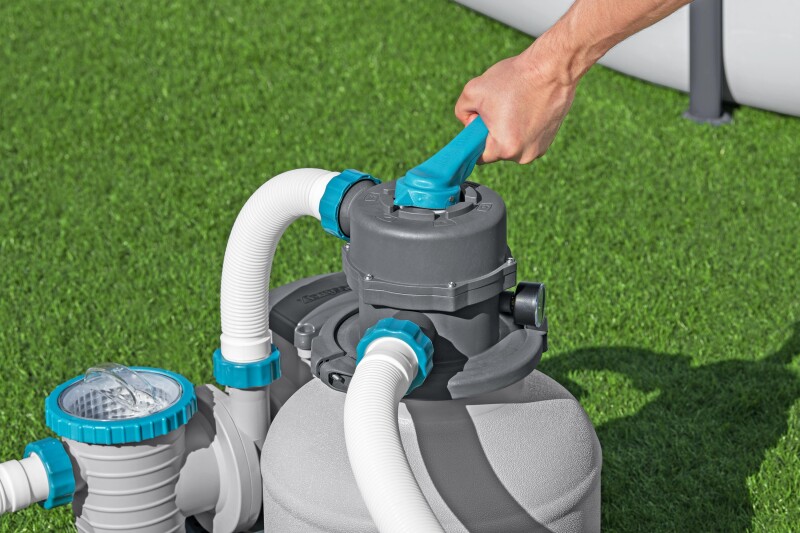 Bestway 58499 baseinu smilšu filtrs un sūknis 8327 L, tvertne 20 kg