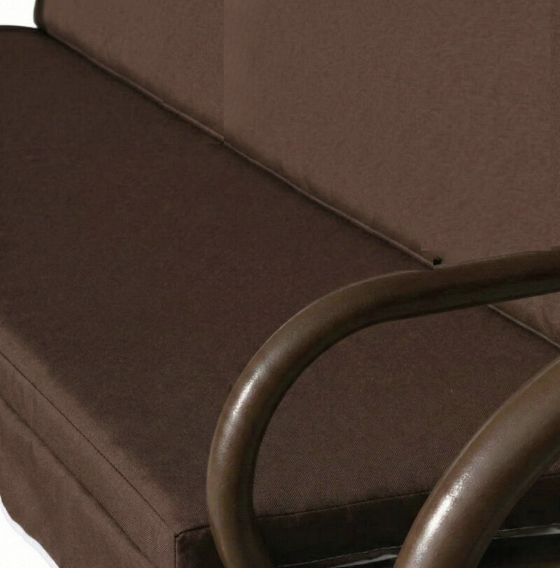 Dārza šūpoles 172x110x150 cm, 3-vietīgas, brūnas