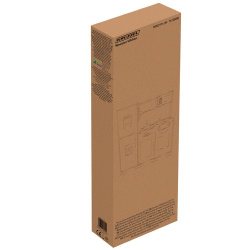 Кухня деревянная для детей с посудой, 80x80.5x24см