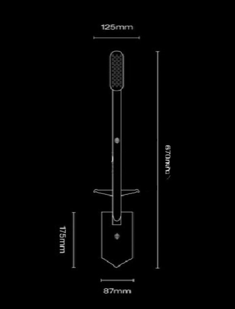 Speciālā lāpsta Black Ada Invader (Black) monētu un dārgumu meklēšanai