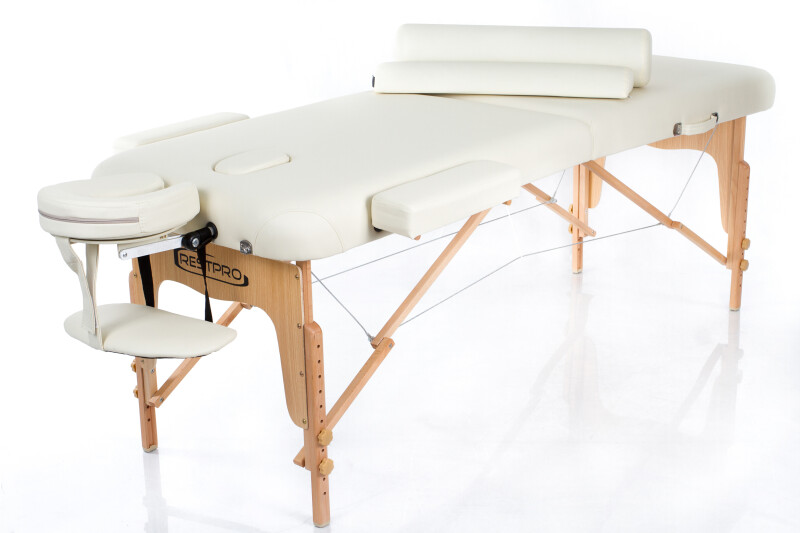 Massage Table + Massage Bolsters RESTPRO® VIP 2 CREAM