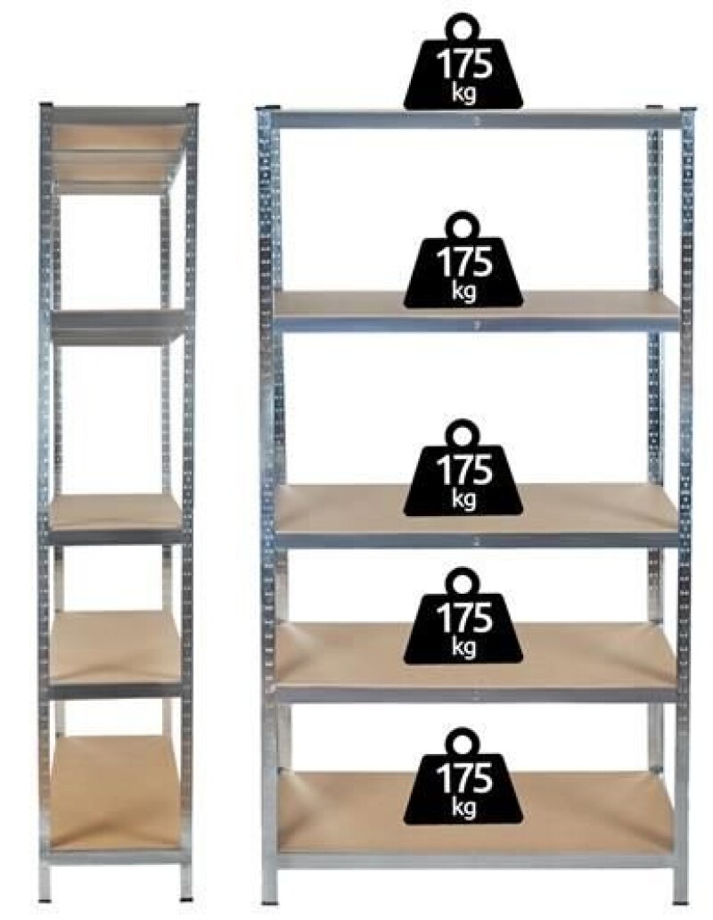5-level storage rack 180x90x40 cm