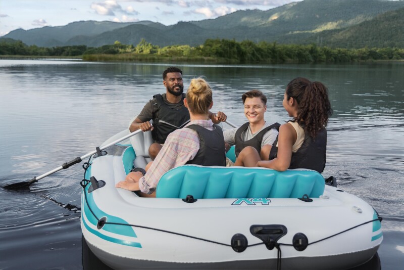Inflatable 4-seat boat Bestway Adventure Elite X4, 315x165x41,5 cm, 65158