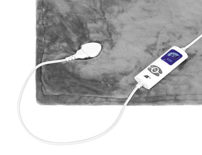 Electric heating blanket 180x130 cm, grey