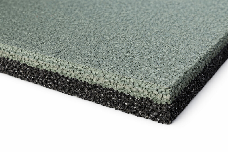 Резиновая защитная плитка KBT 50×50×2,5см 4 шт., зелёный