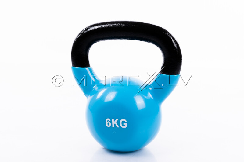 Vinüülkattega metallist sangpomm, ketlebel 6 kg