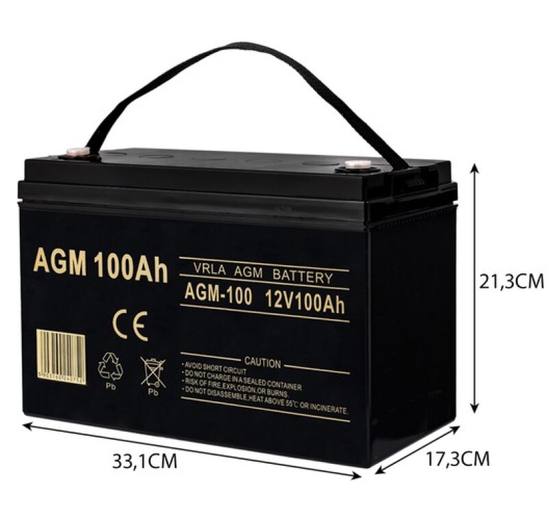 AGM аккумулятор 12V 100Ah