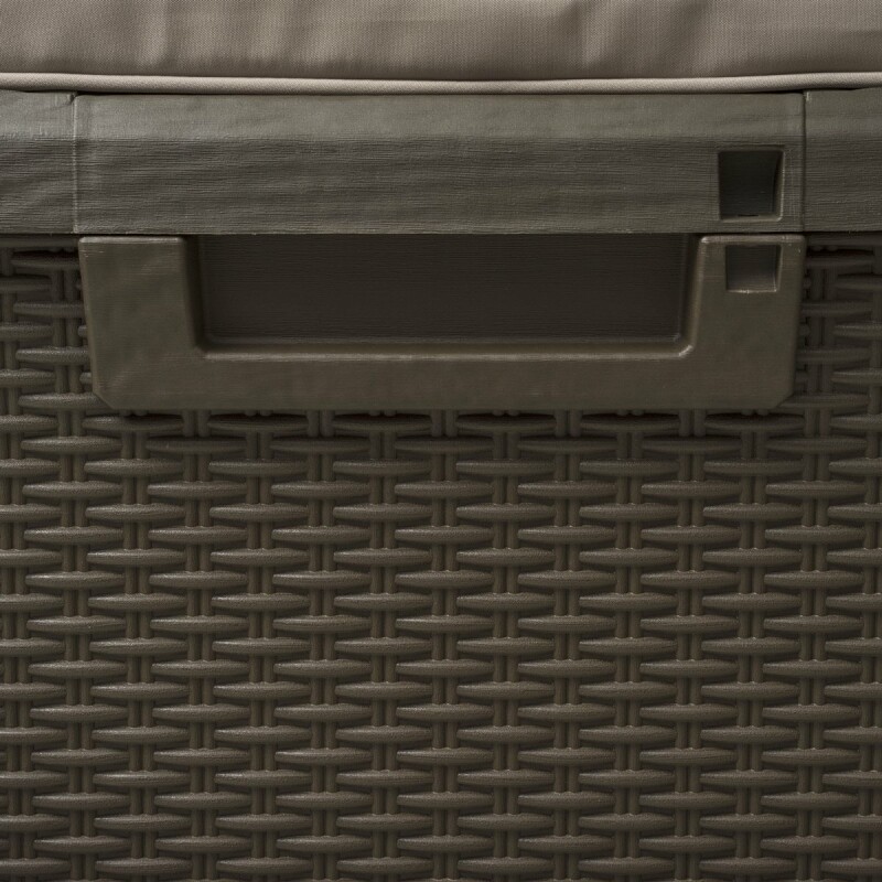 Wicker storage box + seat cushion, 148x72x64 cm, Toomax (Italy)