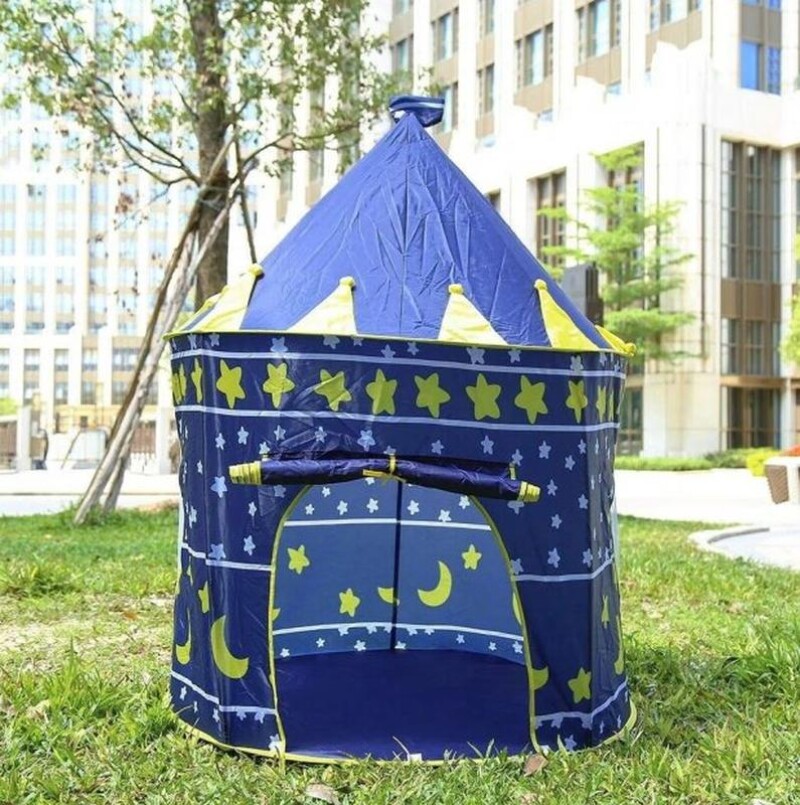 Tent for children – castle / palace, blue 105x105x135 cm