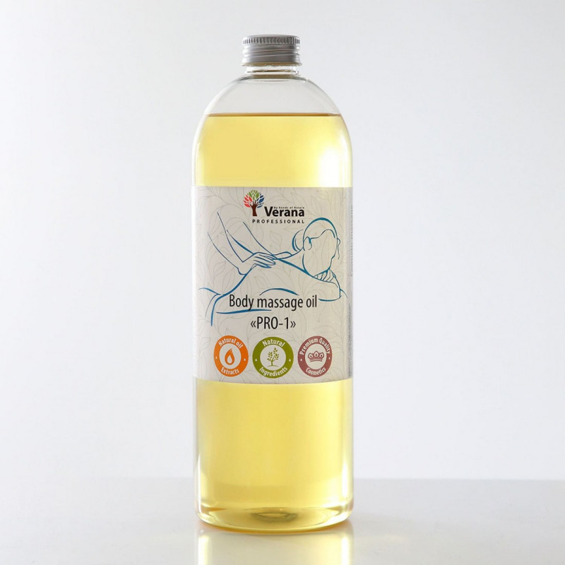 Masāžas eļļa ķermenim Verana Professional PRO-1, 1 litrs (bez aromāta)