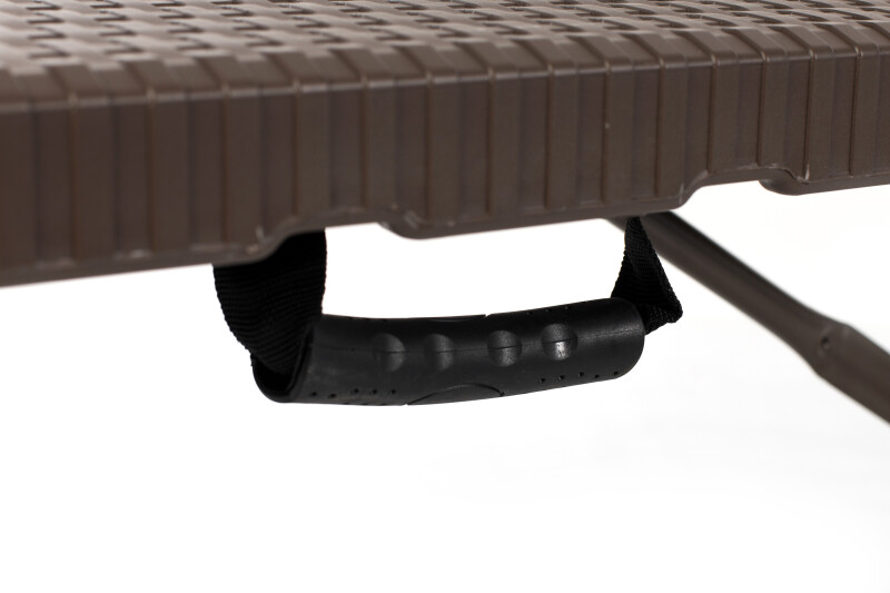 Saliekams galds ar rotangpalmas dizainu 183x76 cm + 2 soli