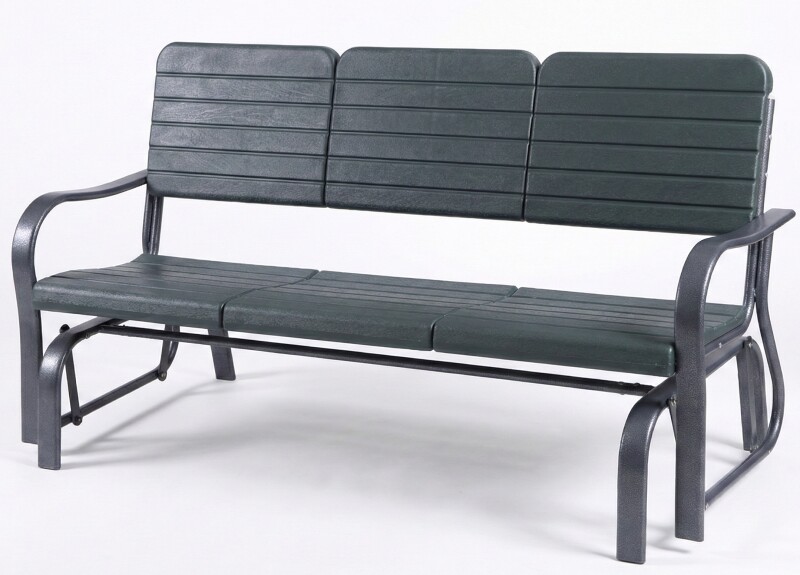 Trīsvietīgs dārza šūpuļsoliņš 170 cm, tumši zaļš