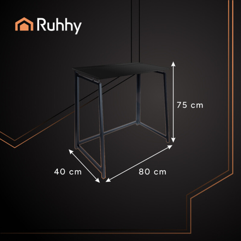 Стол складной 80x75x40 см, черный