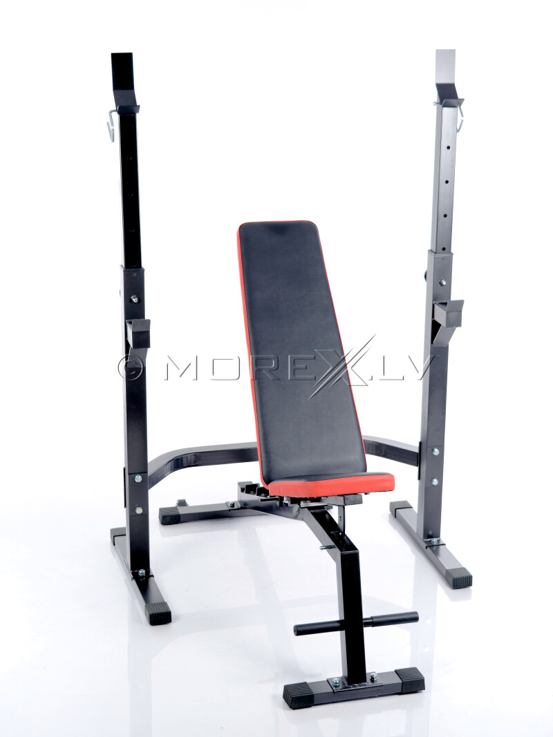 Fitness Bench with barbell rack